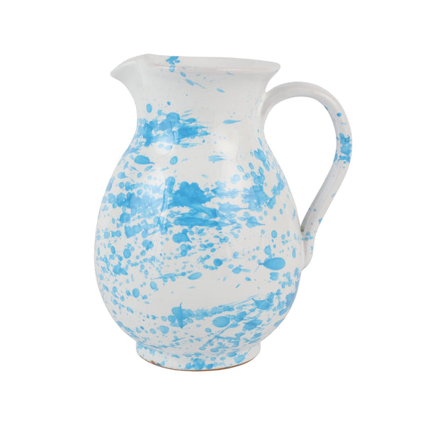 Amalfitana Splatter Pitcher Aqua