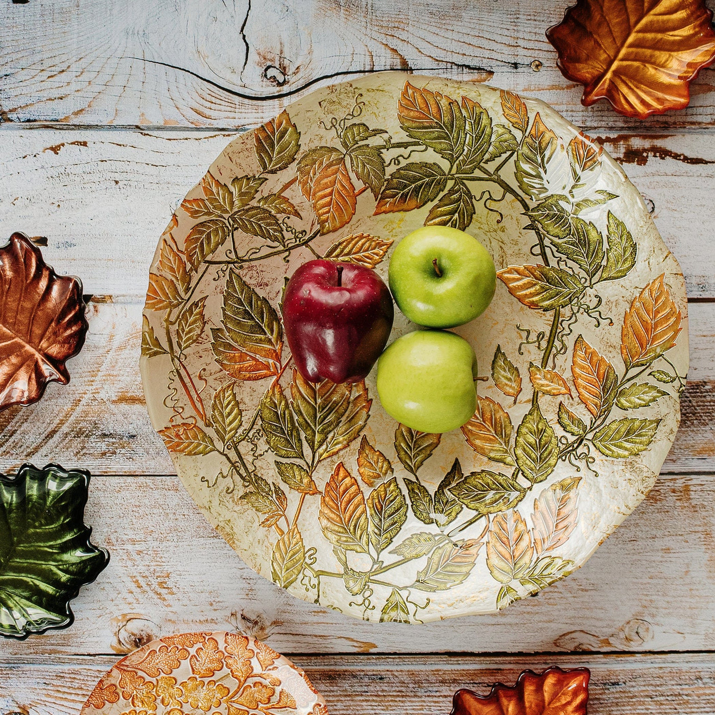 Autunno Glass Large Serving Bowl