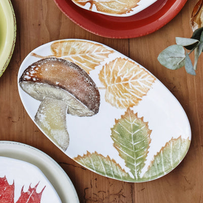 Autunno Mushroom Small Oval Platter