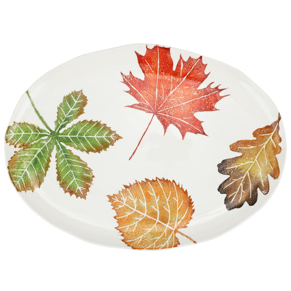 Autunno Assorted Leaves Large Oval Platter