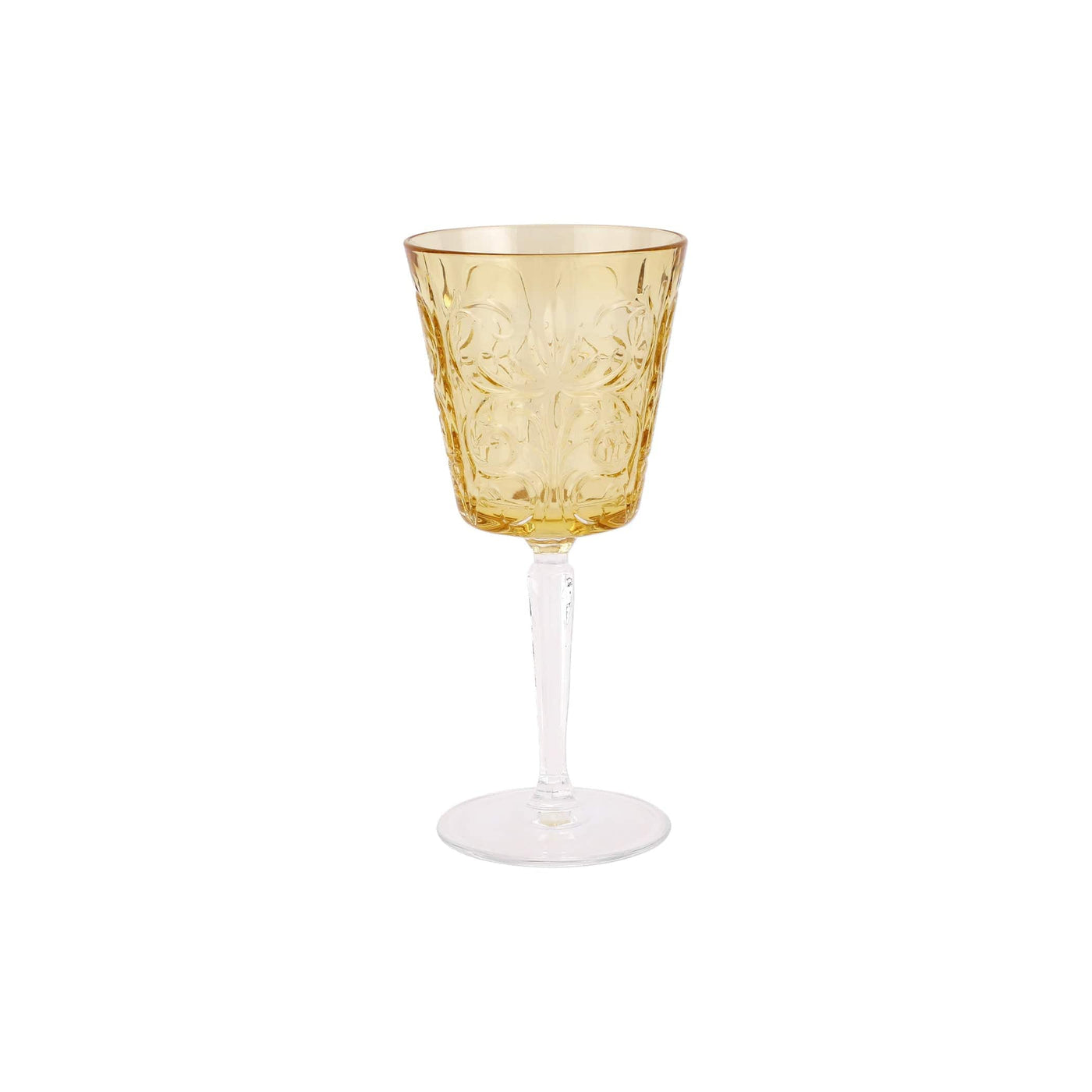 Barocco Wine Glass Amber