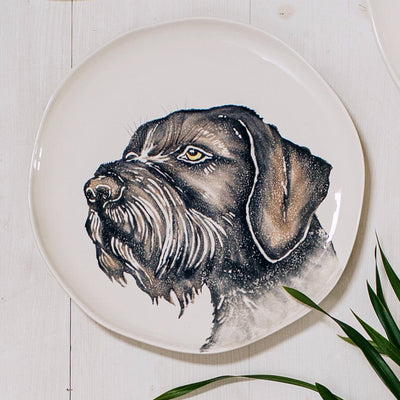 Cacciatore Spinone Italiano Medium Round Platter