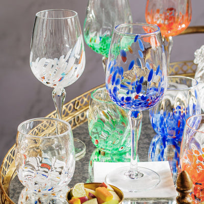 Chiara Blue Wine Glass