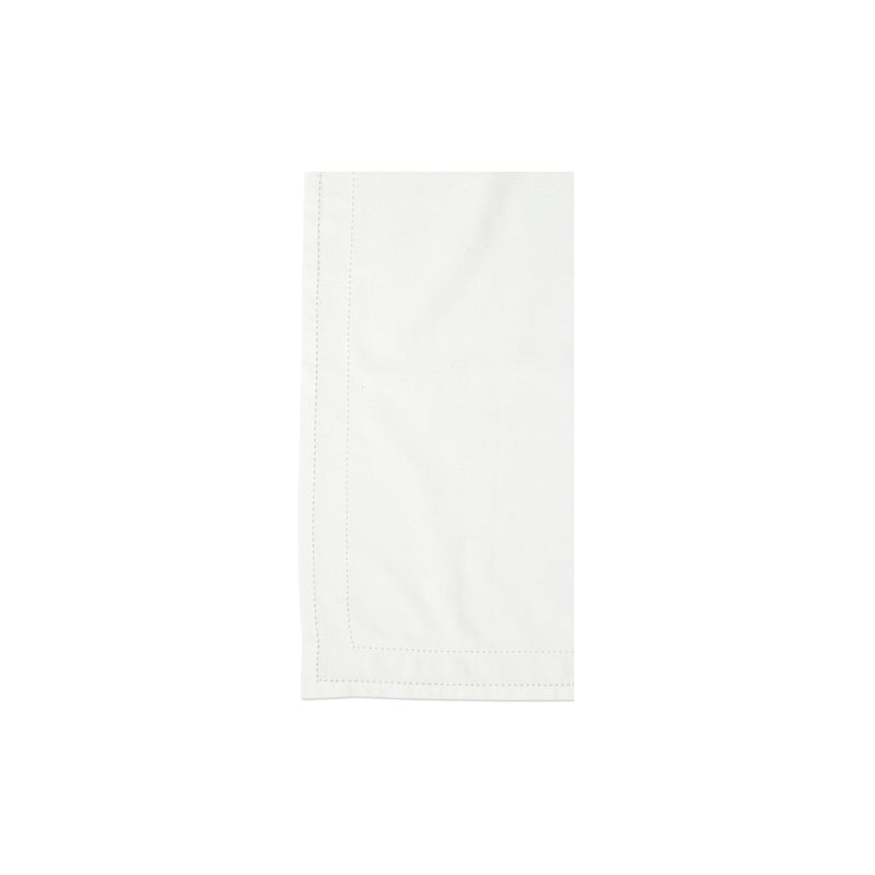 Cotone Linens Ivory Napkins with Double Stitching - Set of 4