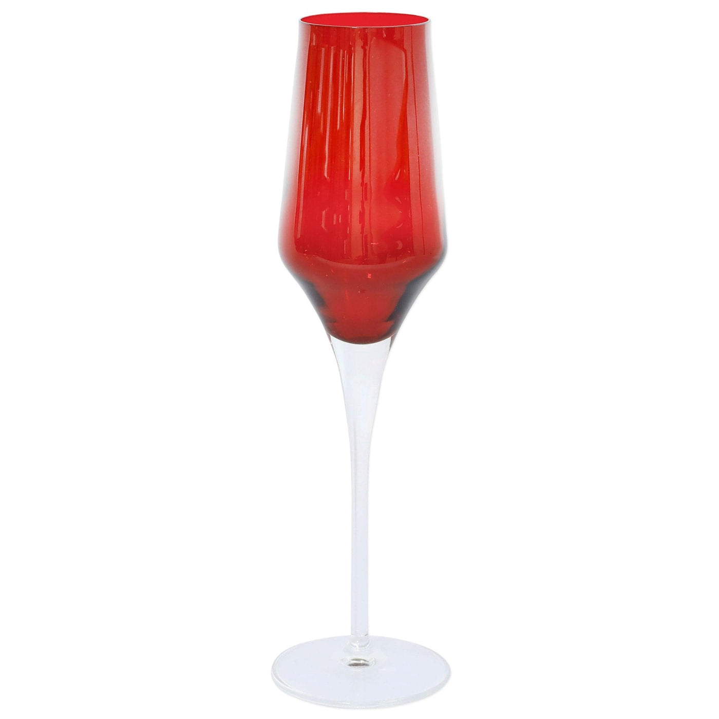 Contessa Red Champagne Glass by VIETRI