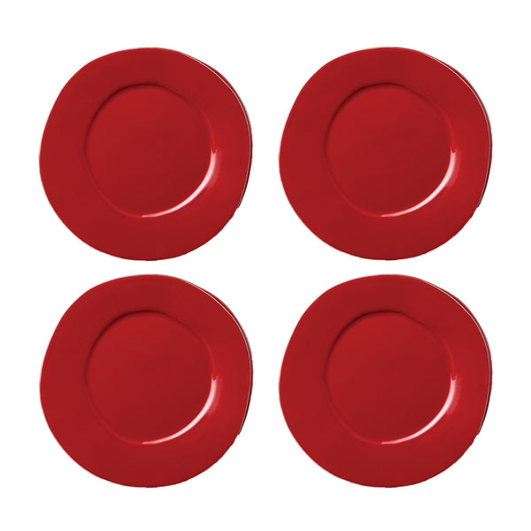 Lastra Red Salad Plates - Set of 4