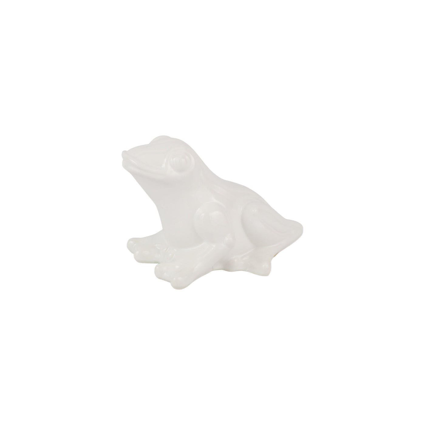 Figural Garden Frog - White