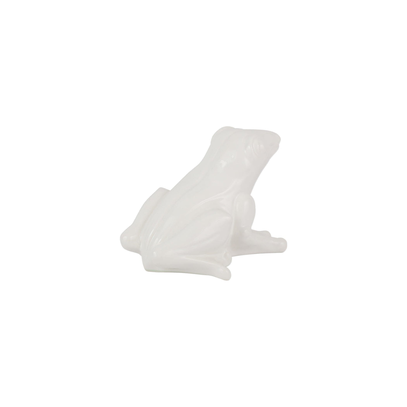 Figural Garden Frog - White