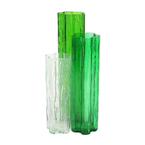 Flora Glass Green Vase