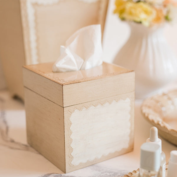 Florentine Wooden Accessories Tan Tissue Box