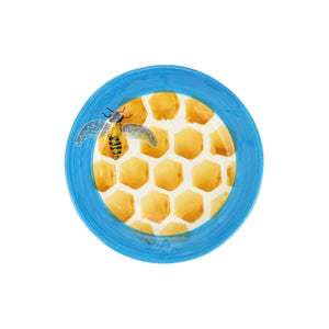 Honeycomb Salad Plate - Blue