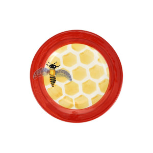 Honeycomb Salad Plate - Red