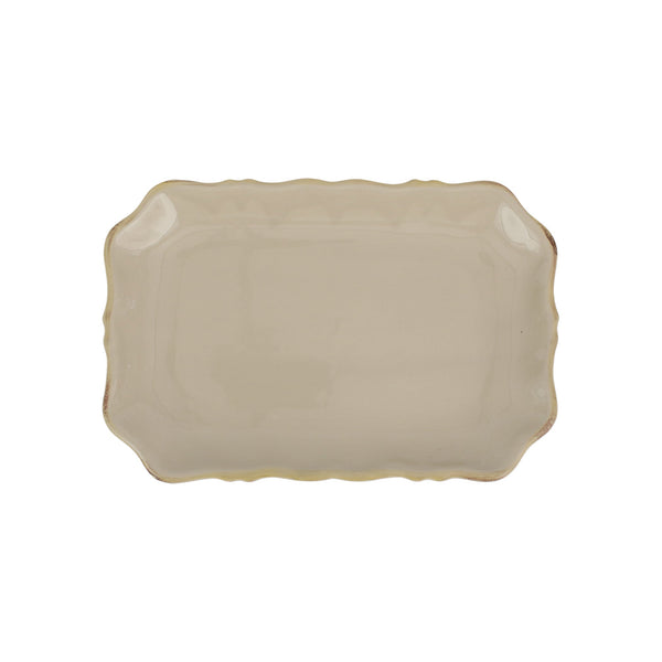 Italian Cappuccino Small Rectangular Plate