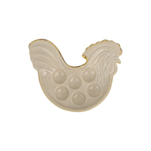 Italian Cappuccino Figural Egg Dish