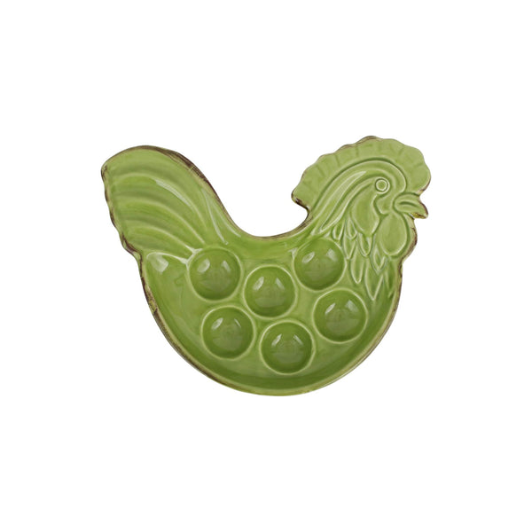 Italian Green Figural Egg Dish