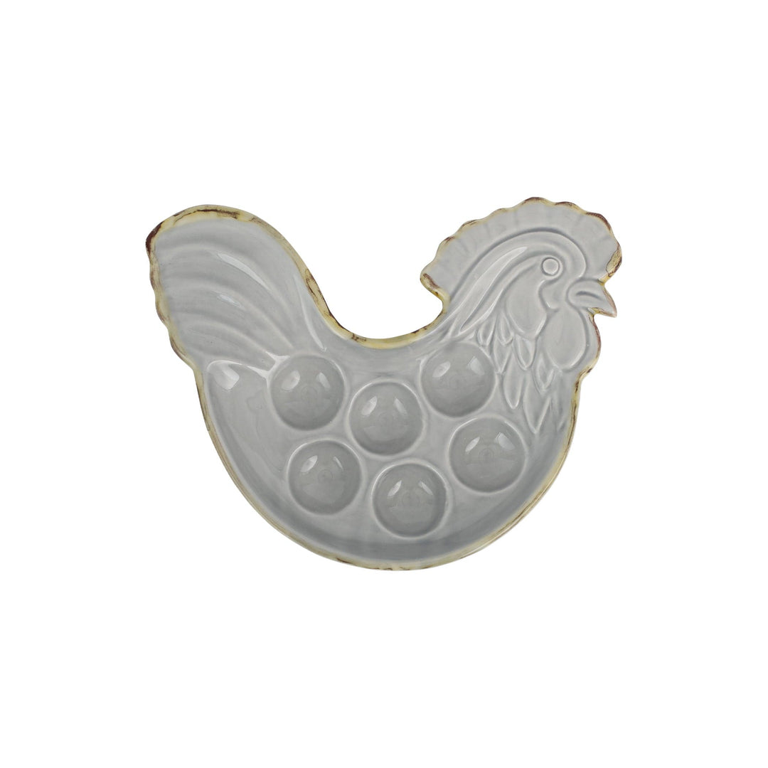 Italian Gray Figural Egg Dish