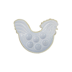 Italian Light Blue Figural Egg Dish