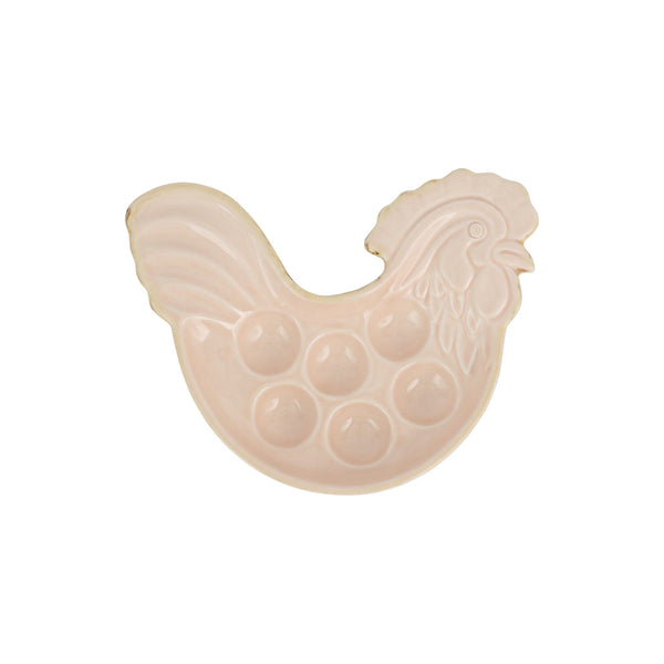 Italian Blush Figural Egg Dish