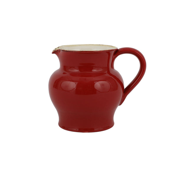 Italian Red Short Round Body Pitcher