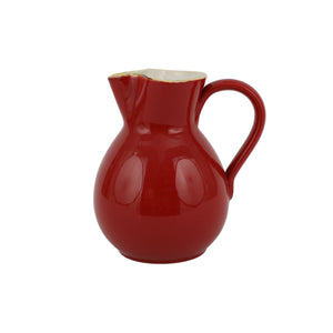 Italian Red Tall Round Body Pitcher