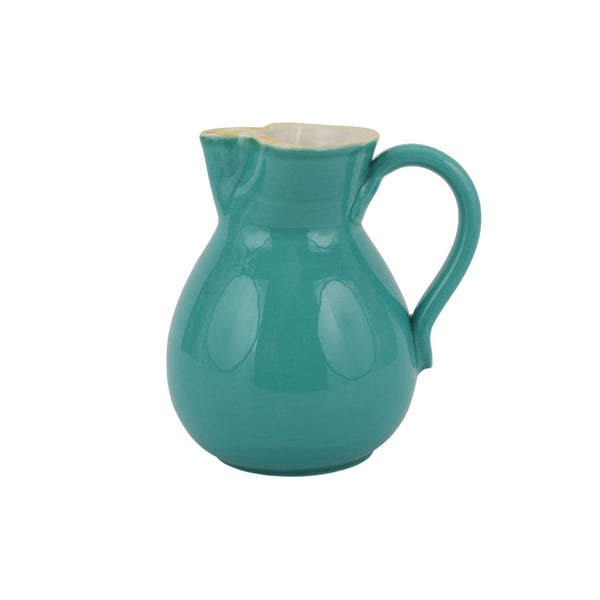 Italian Turquoise Tall Round Body Pitcher