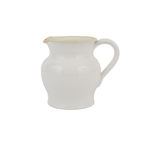 Italian White Short Round Body Pitcher