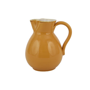 Italian Yellow Tall Round Body Pitcher