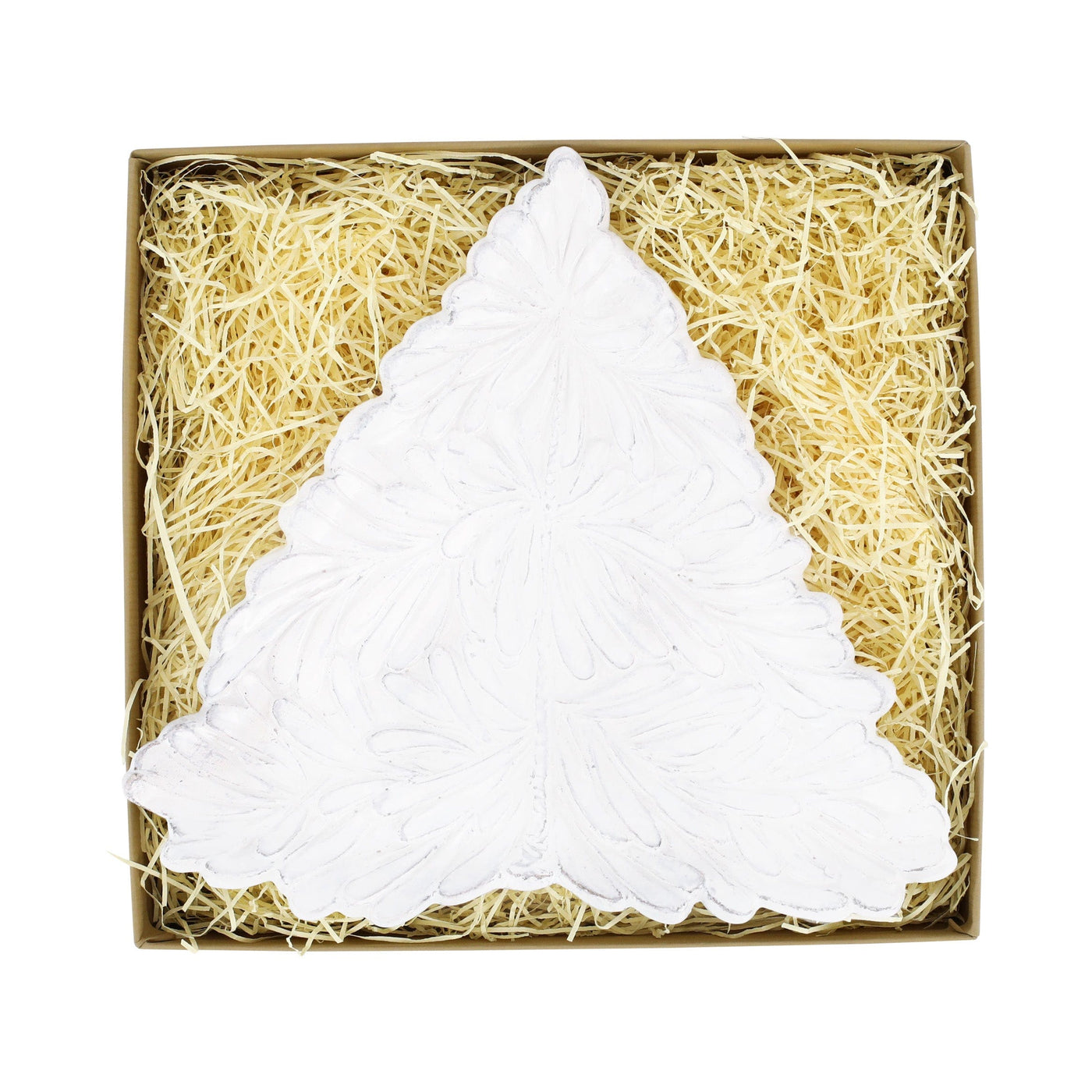 Lastra Holiday White Figural Tree Small Plate