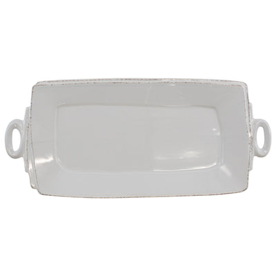 Lastra Handled Rectangular Platter Light Gray