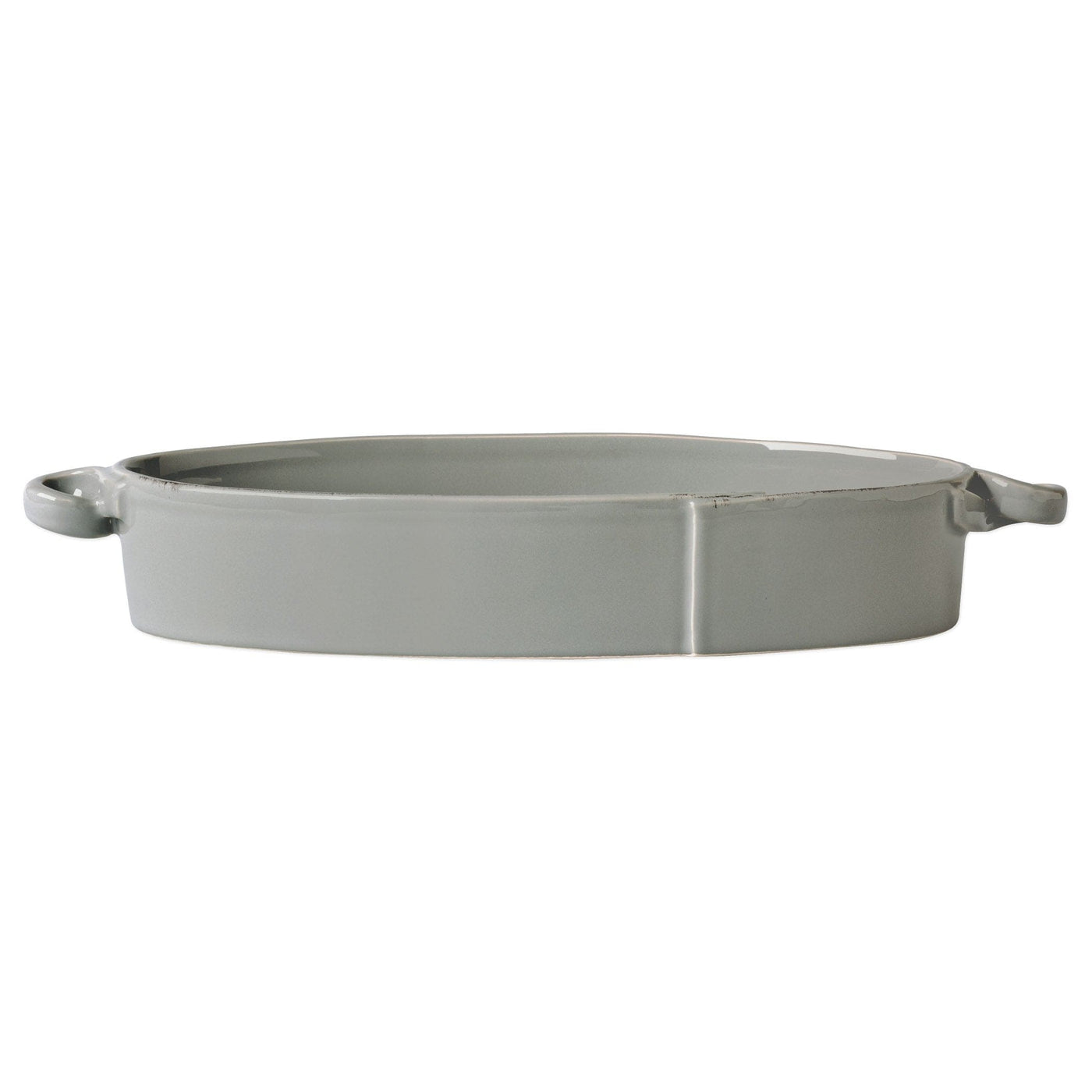 Lastra Handled Oval Baker Gray