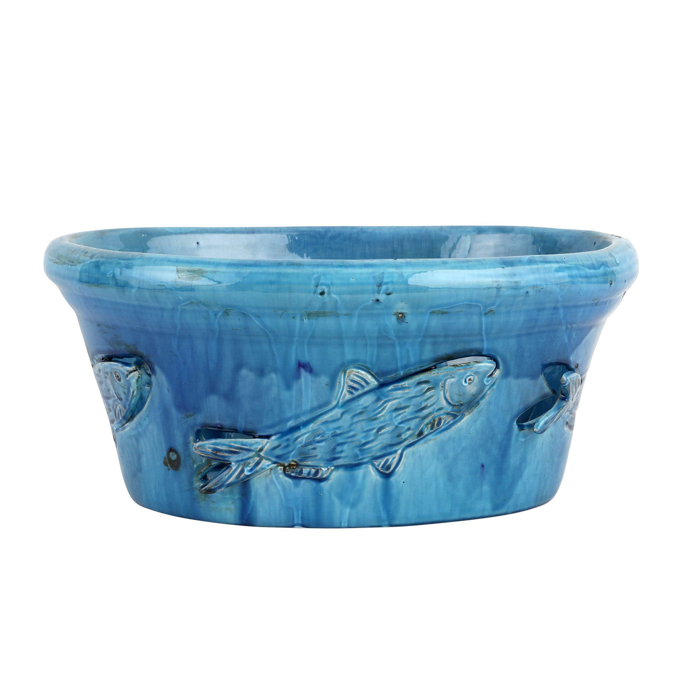 Mediterranea Blue Oval Planter