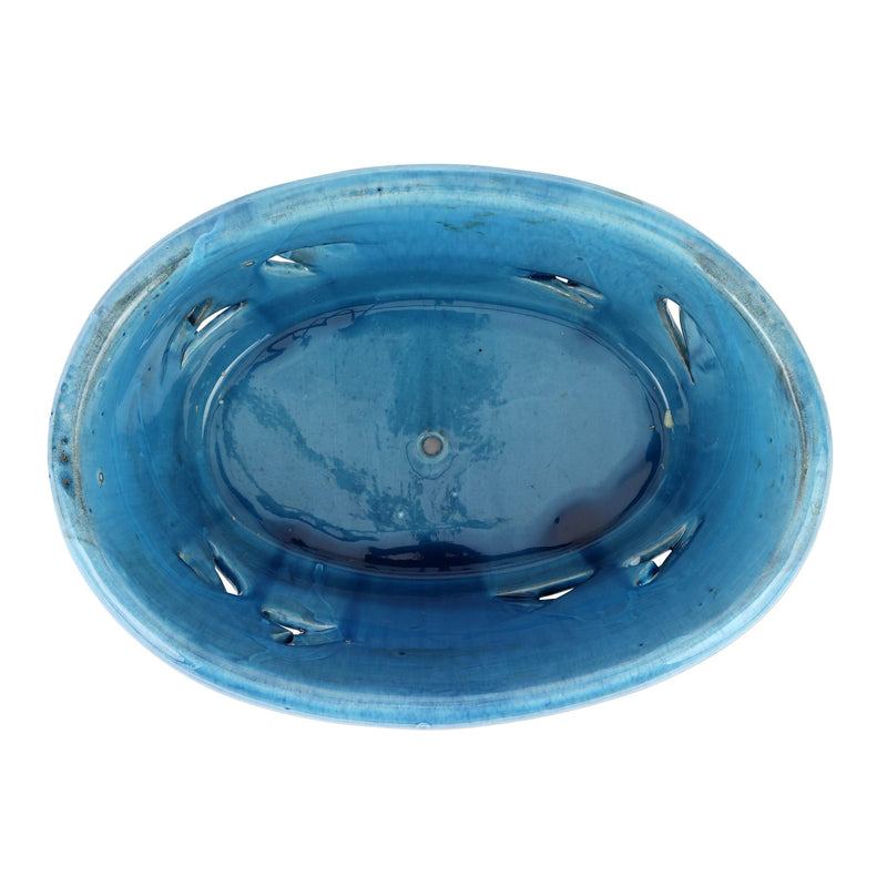 Mediterranea Blue Oval Planter