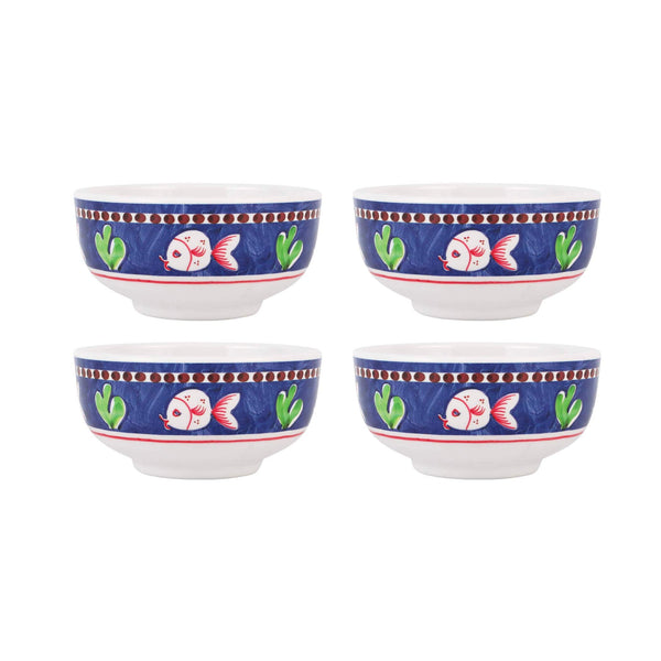 Melamine Campagna Pesce Cereal Bowl - set of 4