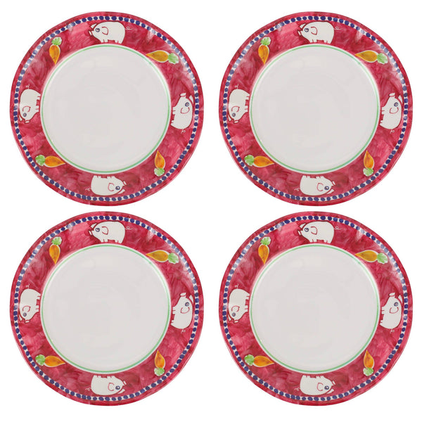 Melamine Campagna Porco Dinner Plate - set of 4