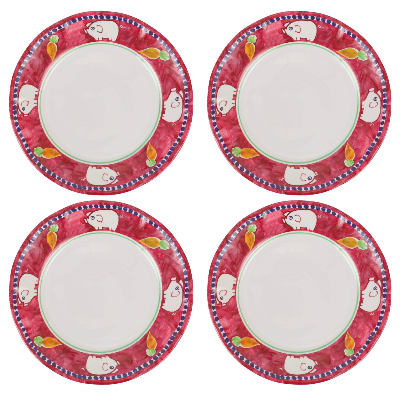 Melamine Campagna Porco Dinner Plate - set of 4