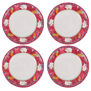 Melamine Campagna Porco Dinner Plate - set of 4