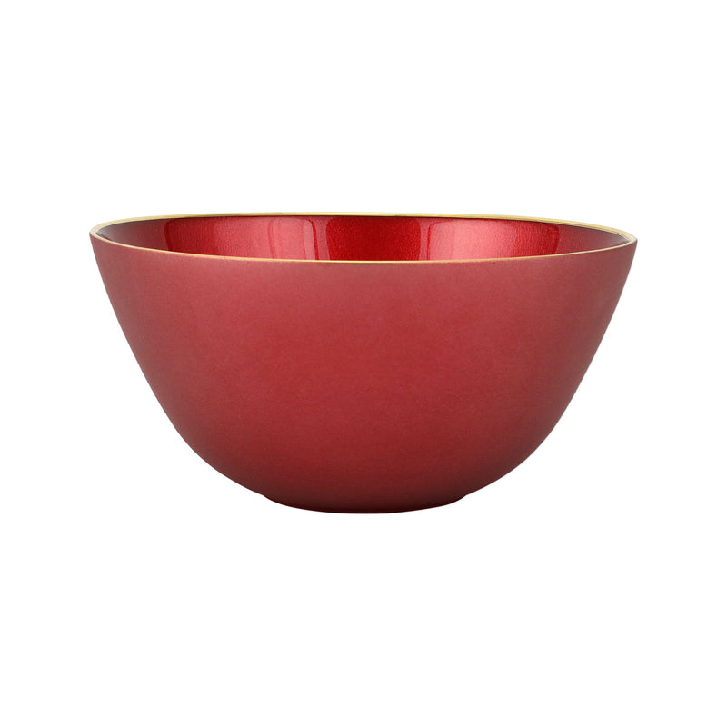 Metallic Glass Ruby Deep Bowl