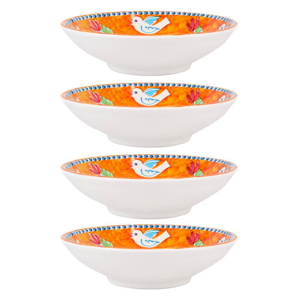 Melamine Campagna Uccello Pasta Bowl - set of 4