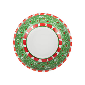 Deruta Natale Swirl Medium Serving Bowl