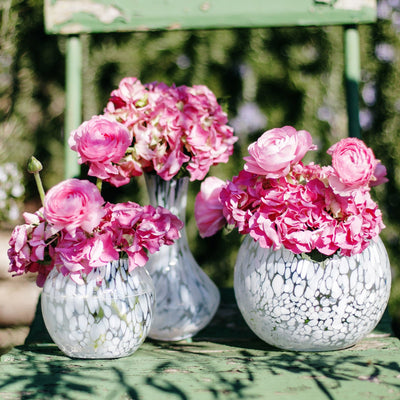 Nuvola White Small Round Vase