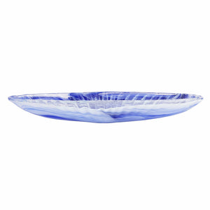 Onda Glass Cobalt Long Oval Bowl