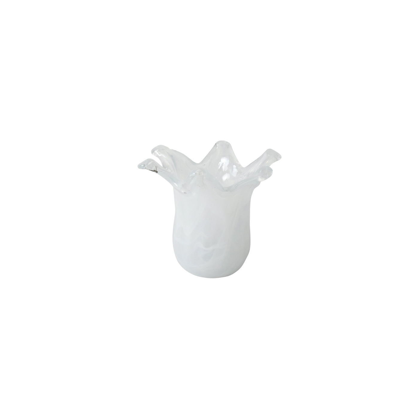 Onda Glass White Petite Vase