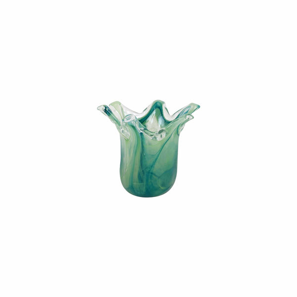 Onda Glass Green Petite Vase