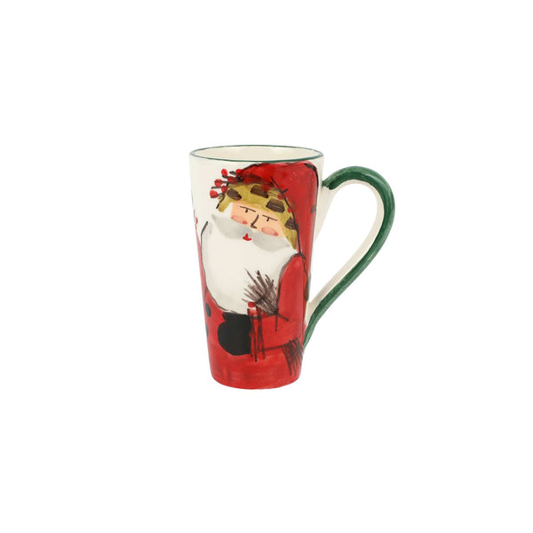 Old St. Nick Latte Mug with Bird Nest