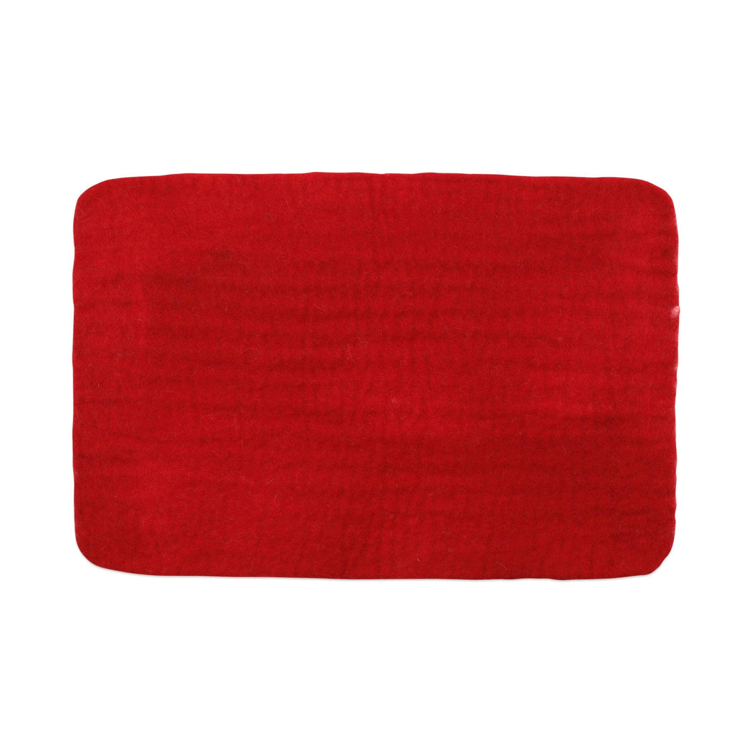 Pecora Red Rectangular Placemat - Set of 4