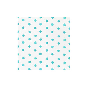 Papersoft Napkins Dot Aqua Dinner Napkins (Pack of 20)