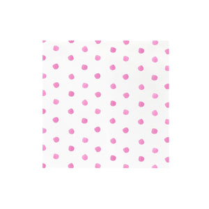 Papersoft Napkins Dot Pink Dinner Napkins (Pack of 20)