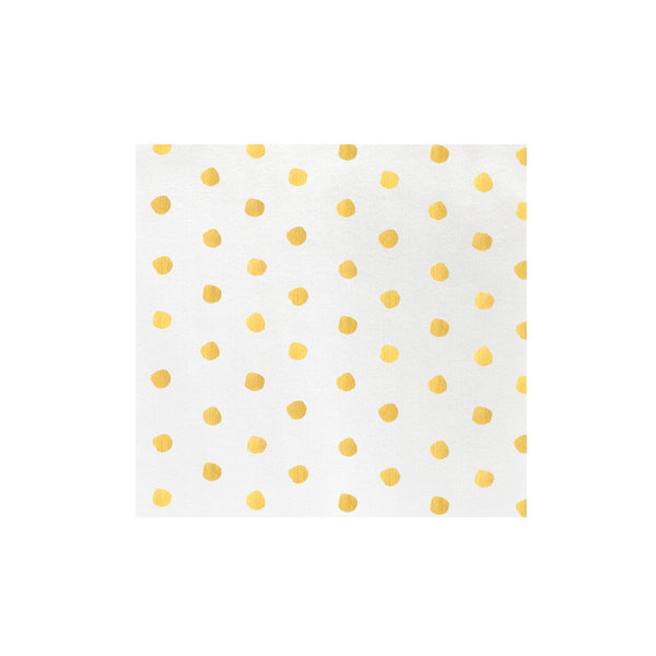 Papersoft Napkins Yellow Dot Dinner Napkins (Pack of 50)