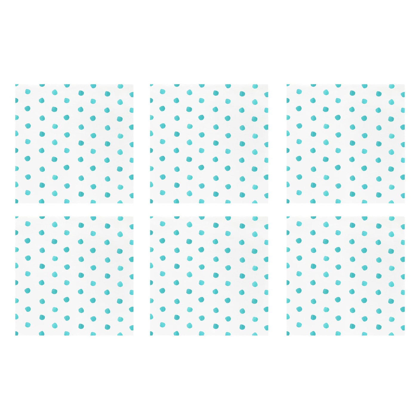 Papersoft Napkins Dot Aqua Cocktail Napkins (Pack of 20) - Set of 6