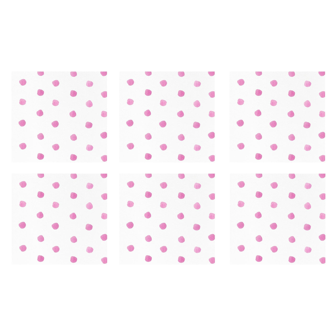 Papersoft Napkins Dot Pink Cocktail Napkins (Pack of 20) - Set of 6